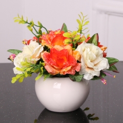 4-sets-artificial-flowers-silk-fake-rose-flowers-ceramic-vase-wedding-home-decorations-wholesale-free-shipping